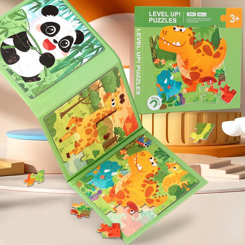 ! PuzzleVoy Magnetisch Puzzelboek – Educatief Reis Puzzelspel voor Kinderen